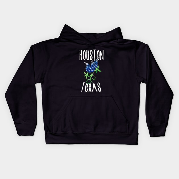 Houston Texas Kids Hoodie by bubbsnugg